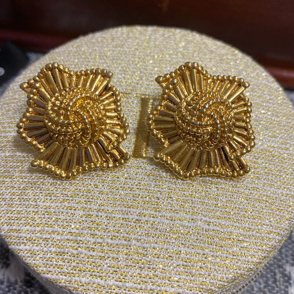 Vintage Rose-gold tone Love Knotted Earrings